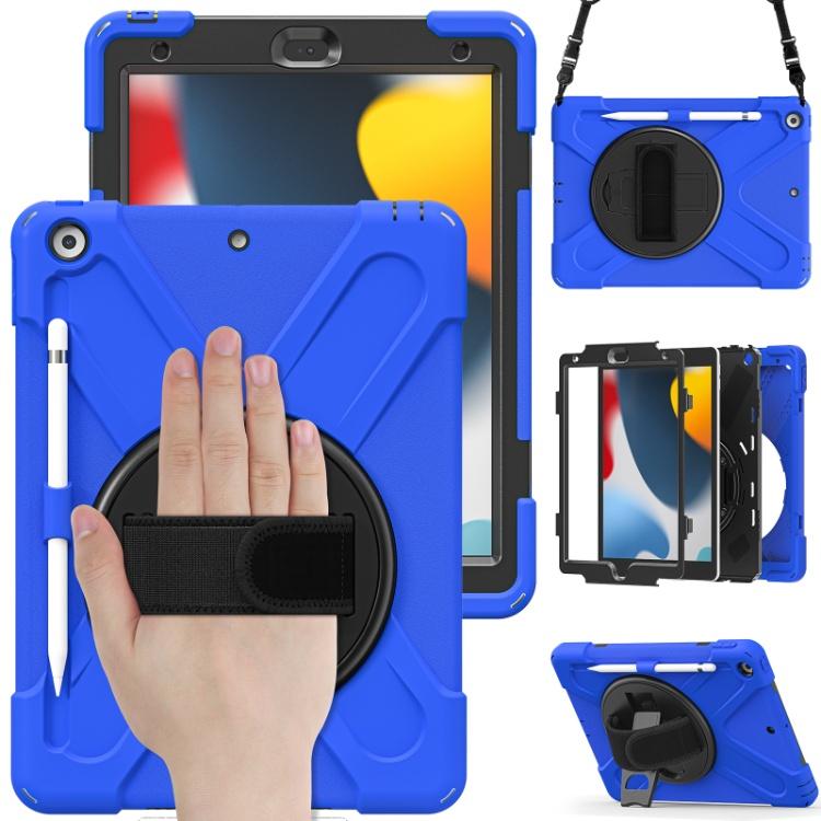 Custom 3-in-1 Protective Tablet Case for iPad 9th 8th 10.2 Inch Shockproof with Wrist Strap and Pencil Holder
