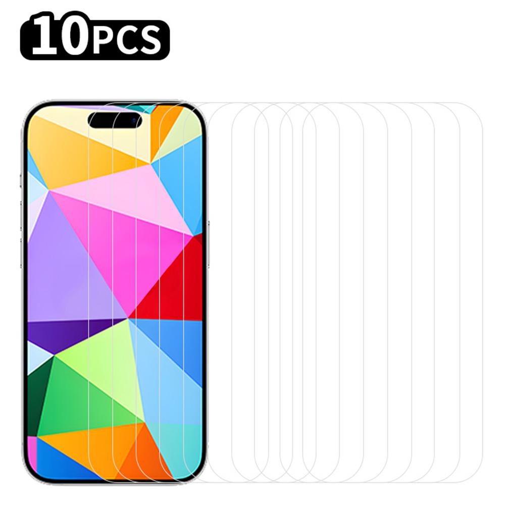 

RURIHAI 10Pcs For iPhone 16 Plus Screen Protector Anti-Scratch HD Clear 0.26mm 2.5D Type A