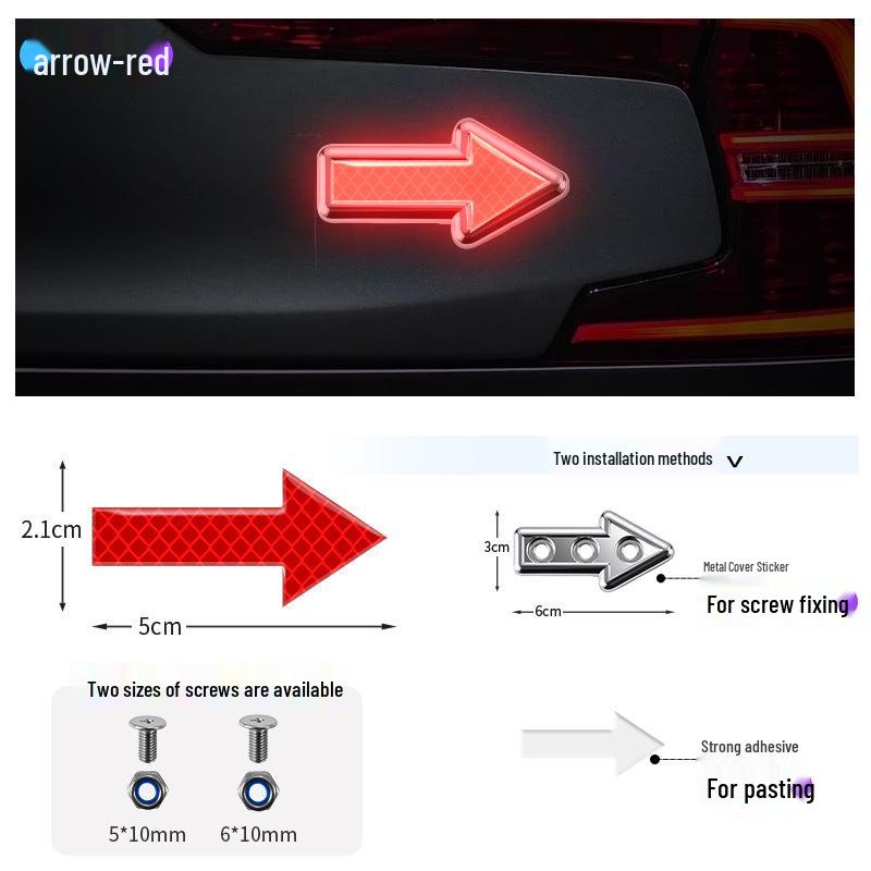 Reflektierender Warnschild-Aufkleber für Autos, Motorräder, Elektrofahrzeuge und Fahrräder