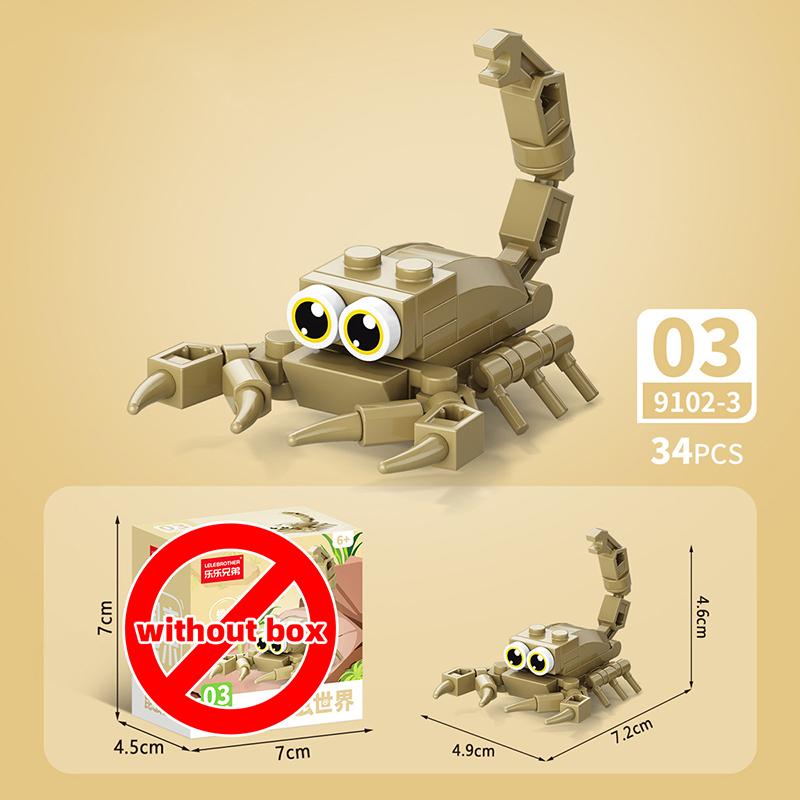 

Lele Brother Конструктор Комахи Тварини Метелик Бджоли Мухи Равлики Жуки MOC Міська Сцена Зібраний DIY Домашні Тварини Цеглинки слонова кістка