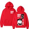 Felpa con Stampa Tour Rapper Kanye West Uomo Donna Felpa alla Moda Maniche Lunghe Gotico Punk Harajuku Felpa con Cappuccio Streetwear