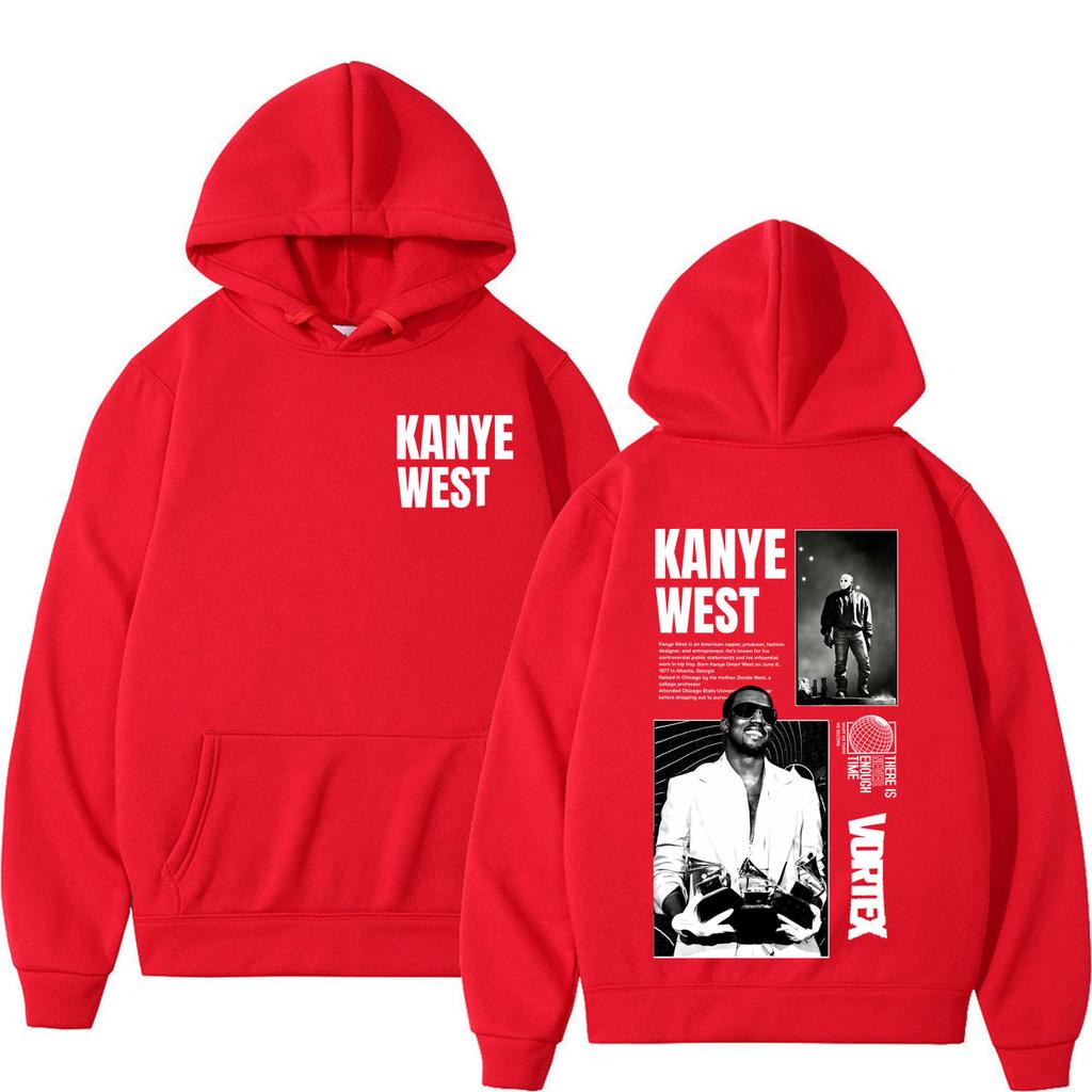 Felpa con Stampa Tour Rapper Kanye West Uomo Donna Felpa alla Moda Maniche Lunghe Gotico Punk Harajuku Felpa con Cappuccio Streetwear