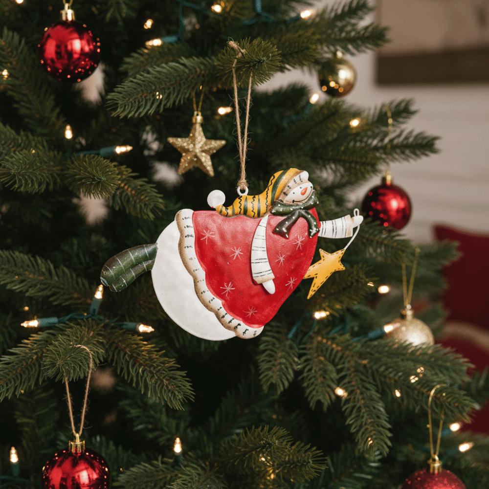 Handmade Christmas Tree Decor with Lanyard Xmas Ornament Cute Snowman Hanging Model  New Year Party