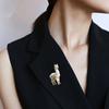 Brosche Alpaka-Design Zinklegierung Nadel Lebendiges Emaille-Finish Passt zu Mänteln Pullovern Abzeichen Vielseitige Accessoires