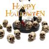 20 Pcs Resin Mini Skulls Heads Halloween Garden Decorations Skeleton Fake Human Ornament Trick Toy Skeleton Ornament