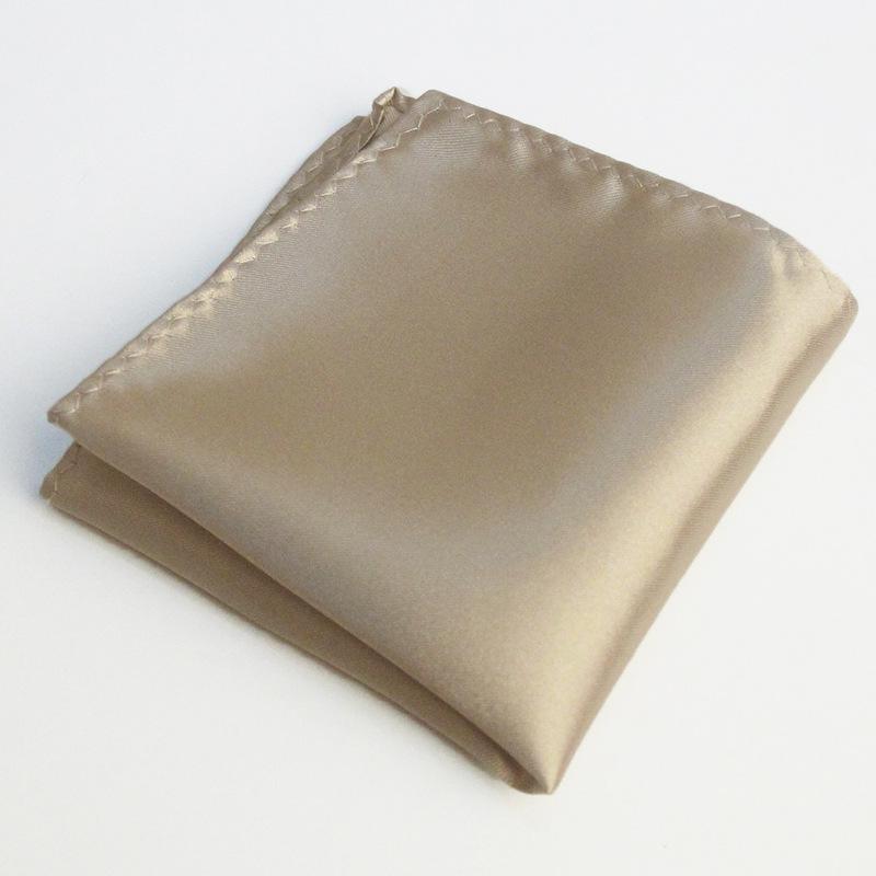 Men's Solid Color Pocket Square for Suits - Multi-color Wedding & Business Accessory Scarf