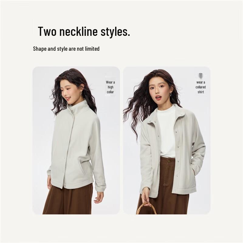 Giordano Women's Convertible Collar Fleece Jacket 05375882