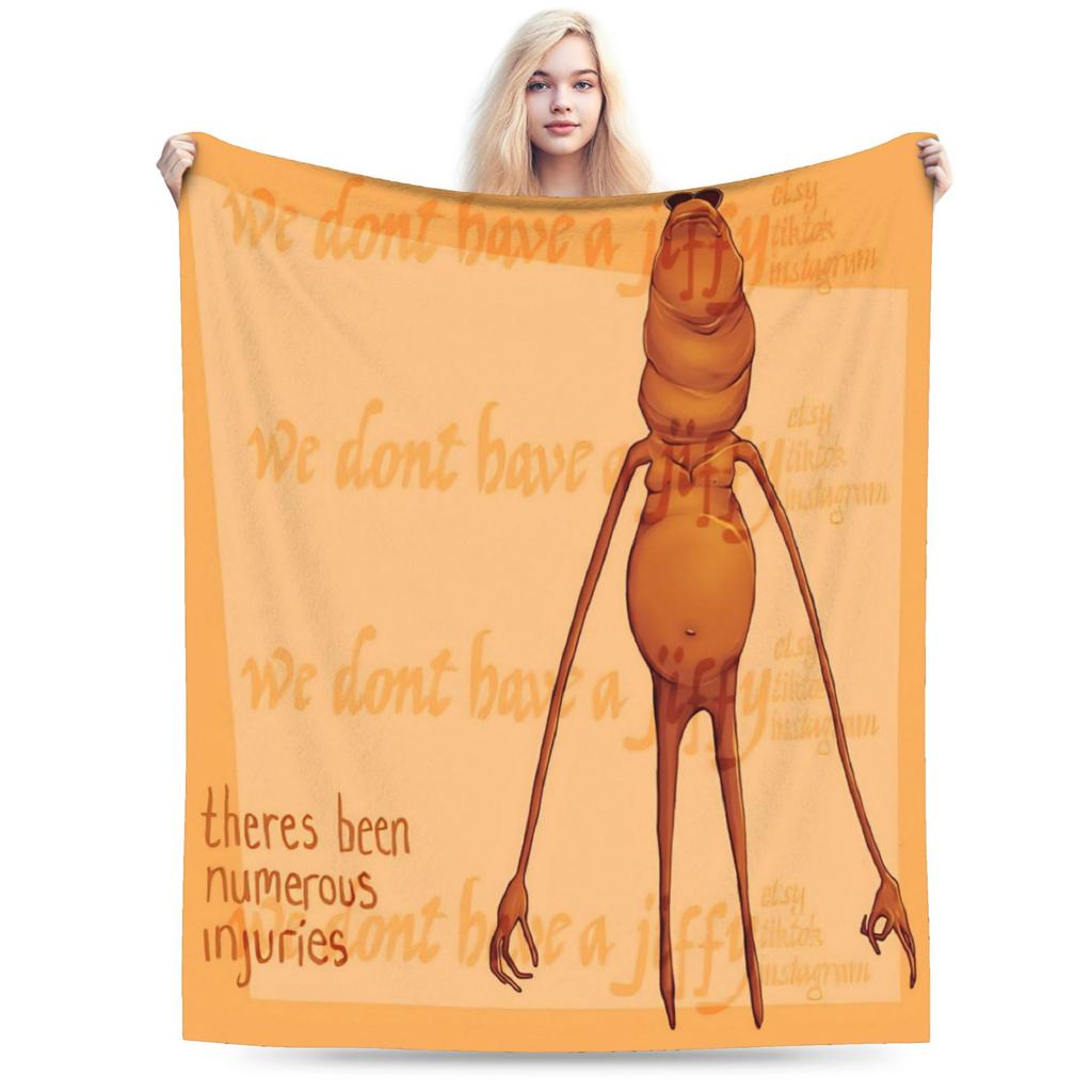 Marcus The Worm Meme Blanket Fleece Decoration Robert Help Me Breathable Lightweight Thin Throw Blankets for Sofa Bedspread