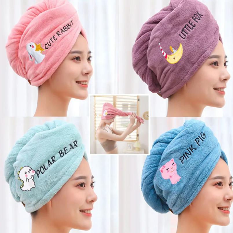 Women Hair Towel Microfiber Towel Bath Towels For Adults Home Terry Towels Bathroom Serviette De Douche Turban For Drying Hair