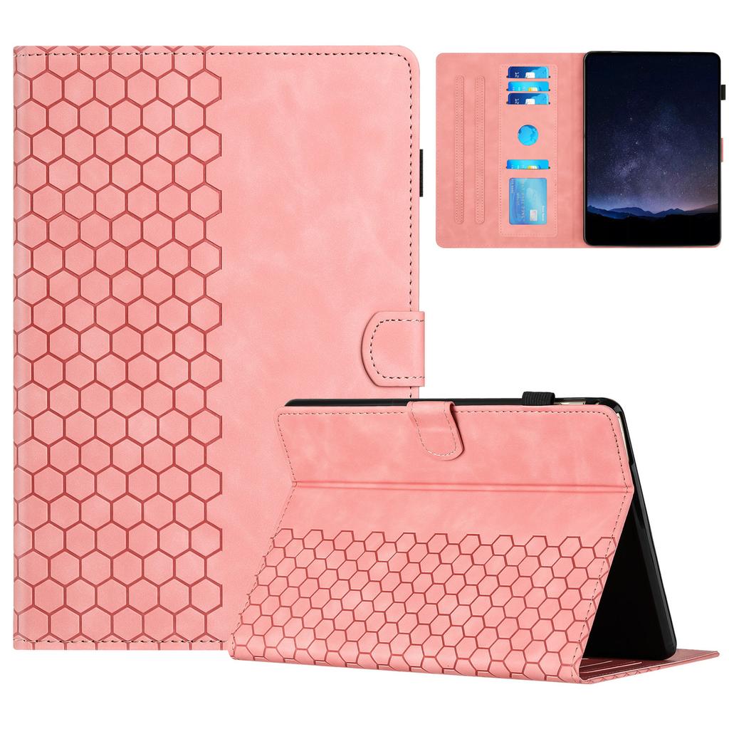 For Amazon Kindle Paperwhite (2021) Case Honeycomb Printed Leather Tablet Cover with Card Slot