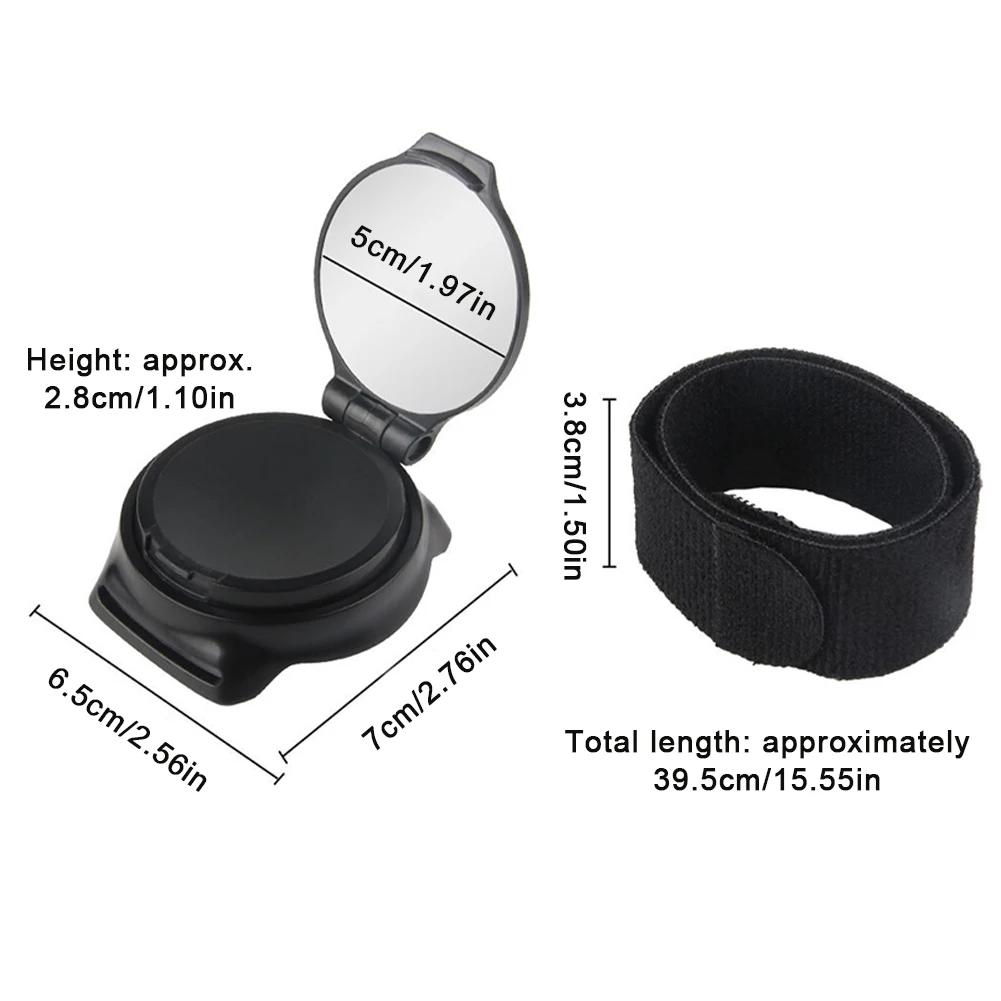1Pc Bike Mirror Rearview Mirror Wristband 360 Degree Adjustable Rear View Mirror Arm Wear Collapsible Handlebar Safety