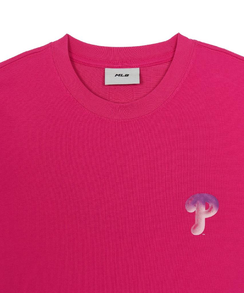 Emelbi Bunny Back Graphic Oversized Short Sleeve T-Shirt Phi (Magenta)