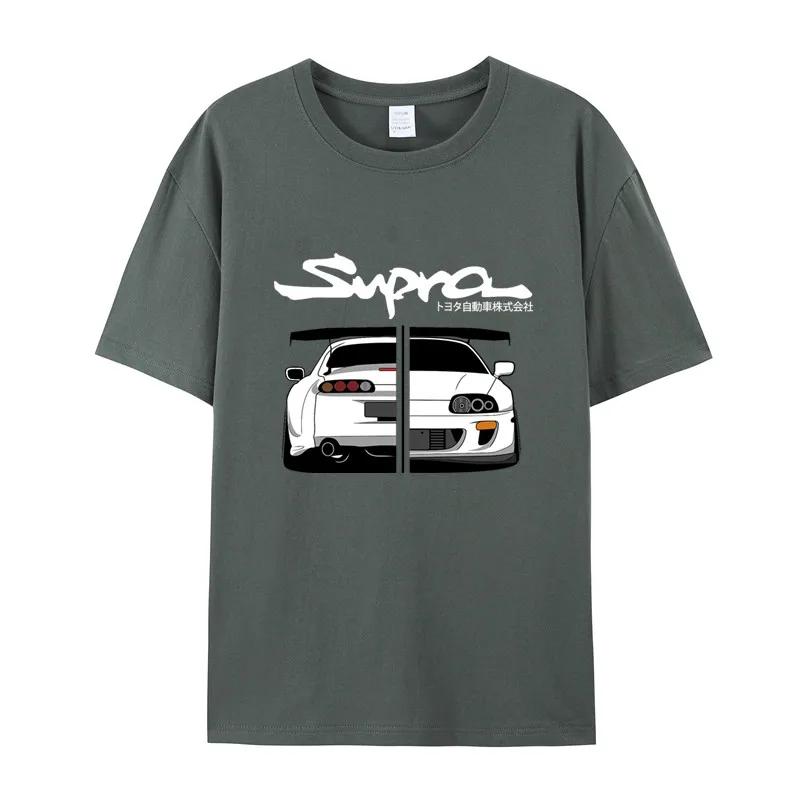 2024 Initial D Supra Tee and WoJDM Manga Print Shirt Casual Short sleeve Top Japanese Casual Sporty T-shirt