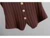 Conjunto de Falda Midi de Punto Ajustado Estilo Coreano - Colección Otoño/Verano 2025 para Mujer
