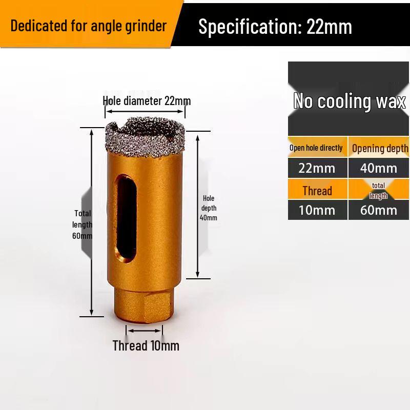 Dual-Purpose Angle Grinder Drill Bit for Porcelain, Granite, and Vitrified Tiles