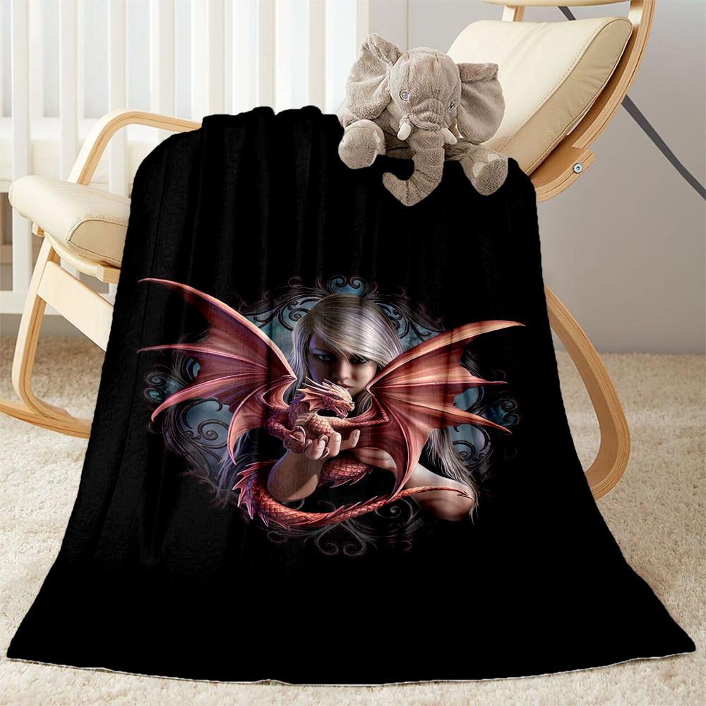 Gothic Style Blanket Soft & Cozy Suitable for Office Picnics Livingroom Four Seasons Universal Stylish Decor Perfect Gift for Relatives and Friends