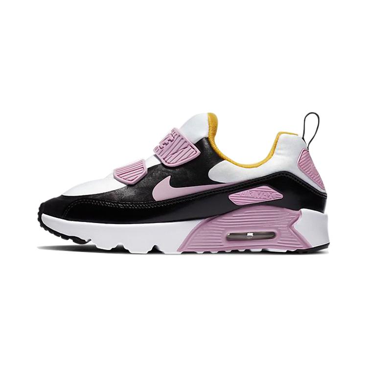 

Новые кроссовки Nike Air Max 90 Tiny с низким верхом для бега, черно-розовые, для детей 3-7 лет, 881927-022 28