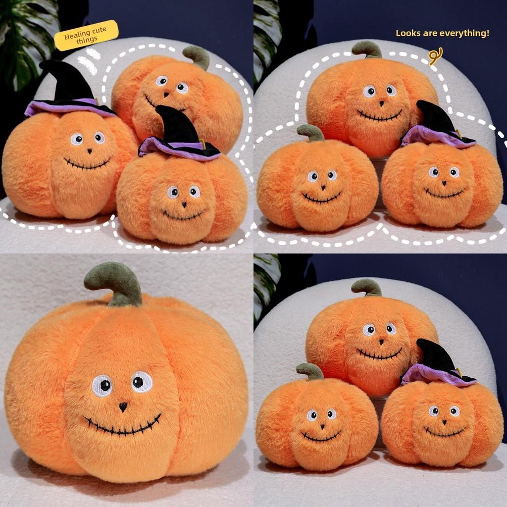 Halloween Theme Cute Hat Pumpkin Plush Toy Doll For Kids And Holiday Decor