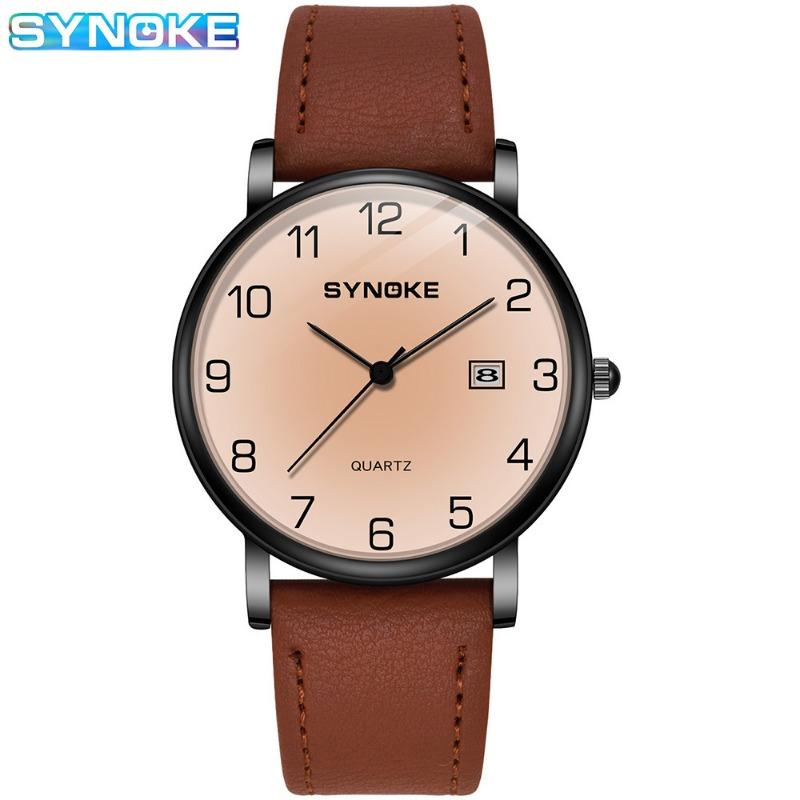 New Top Brand Student Watch Simple Fashion Quartz Watch Men's and Women's Tea Dial Design Digital Face Retro Casual