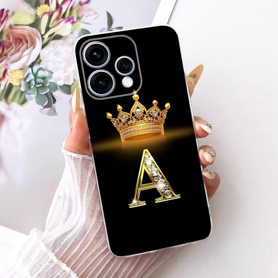 For Oppo Reno15 15F Phone Case Crown Letter Pattern Soft Silicone Proective Case for OPPO Reno 15 Reno15 F CPH2801 Bumber Shells