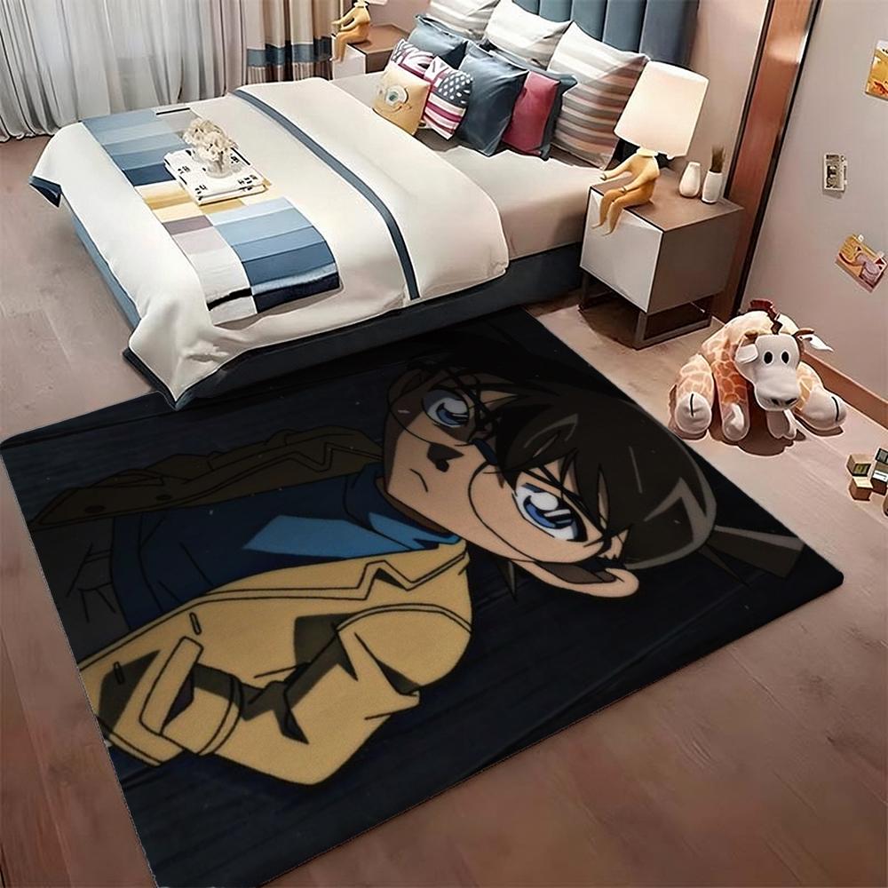 Anime Detective Action Indoor Rug Soft Texture Nonslip Carpet For Girls Bedroom Play Area Home Decor Halloween Gift