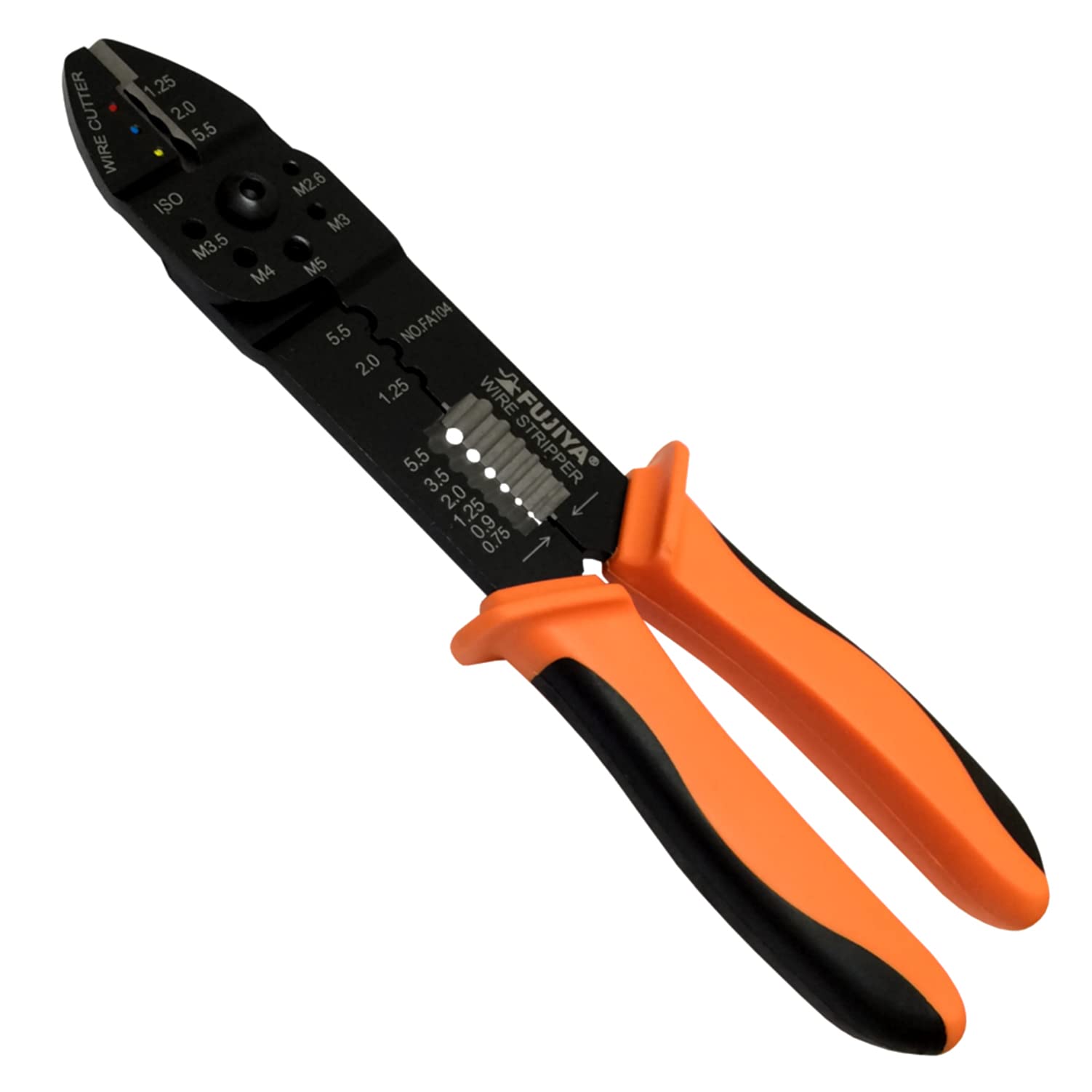 

Fujiya All-Purpose Electrician s Pliers (For Insulated and Bare Crimp Terminals) Blades (Cutting and Stripping) Polished, FA104