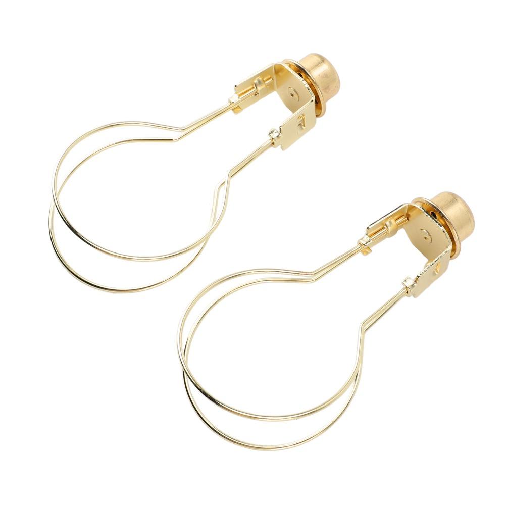4pcs 4.3 x 2.1in Bulb Clip Adapter Iron Clip On Lampshade Lampshade Harp Holder For Floor Lamp
