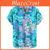 Shirt Mens Hawaiian Summer New Shirt Casual Shirt Beach Shirt Short Sleeve Flower Plant Lapel Hawaiian Holiday Clothing Apparel