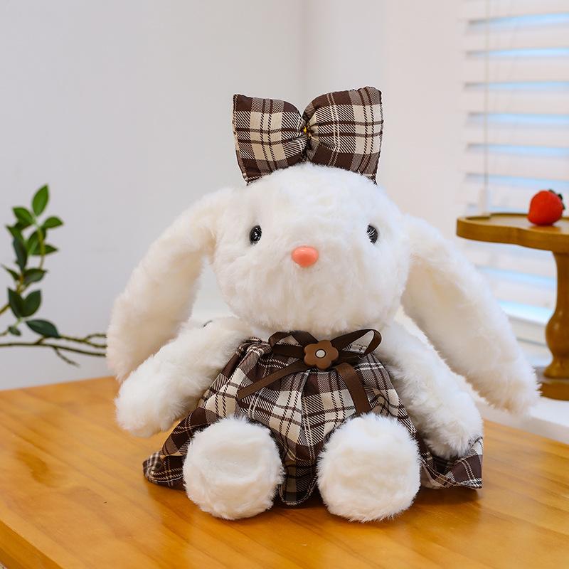 New flower skirt lop-eared rabbit plush toy doll cute dressing rabbit eight-inch doll girl gift