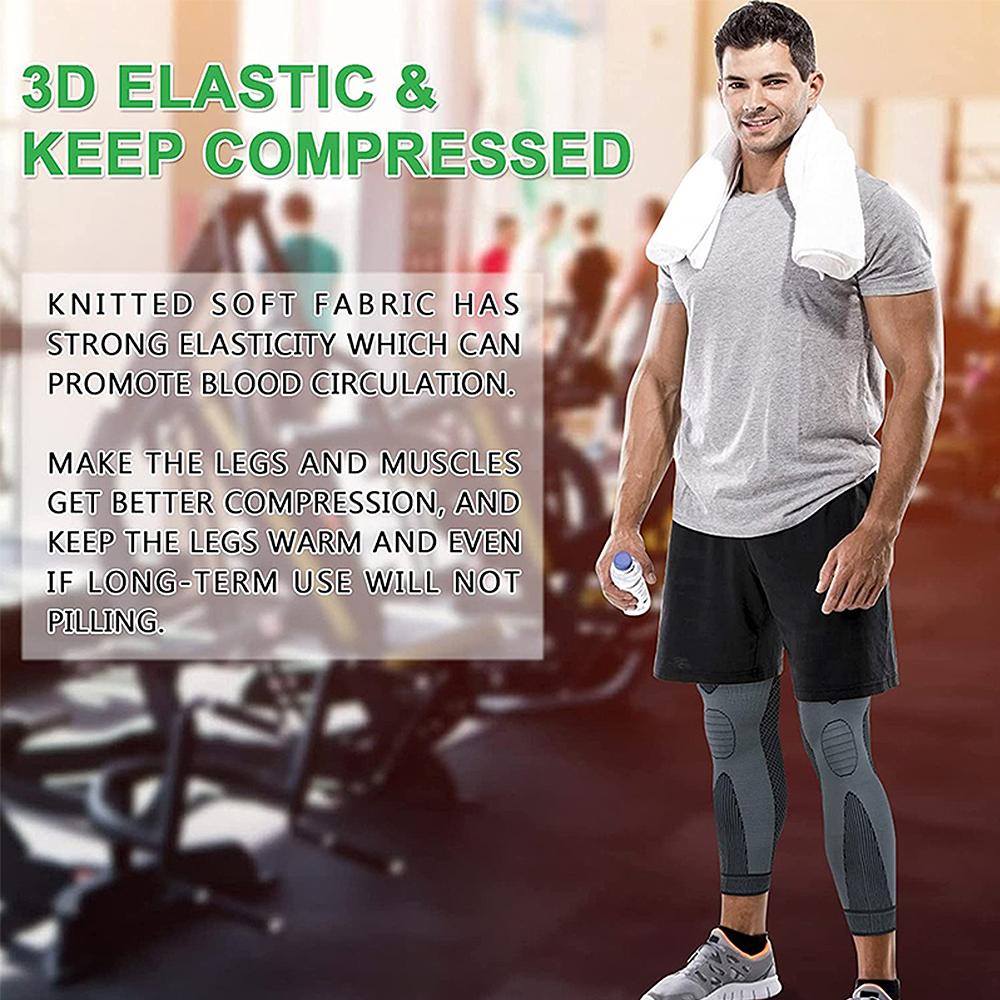 Active Knee Brace Warm Long Compression Knee Brace Men and Women Knee Support Protector for Weightlifting Exercises