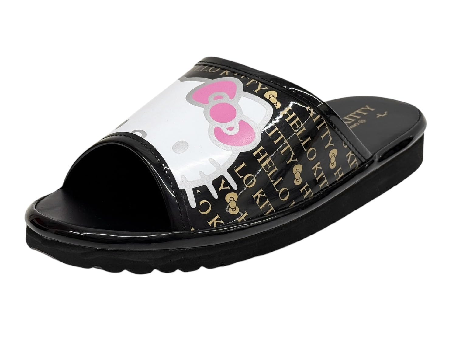 

Sanrio Hello Kitty SA4251 Размер Женские Сандалии, Шлепанцы, (Черный/Золотой, 24.0л)