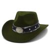 New Cow Head Belt Accessories Western Cowboy Hat Classic Retro Jazz Hat European and American Style Gentleman Hat