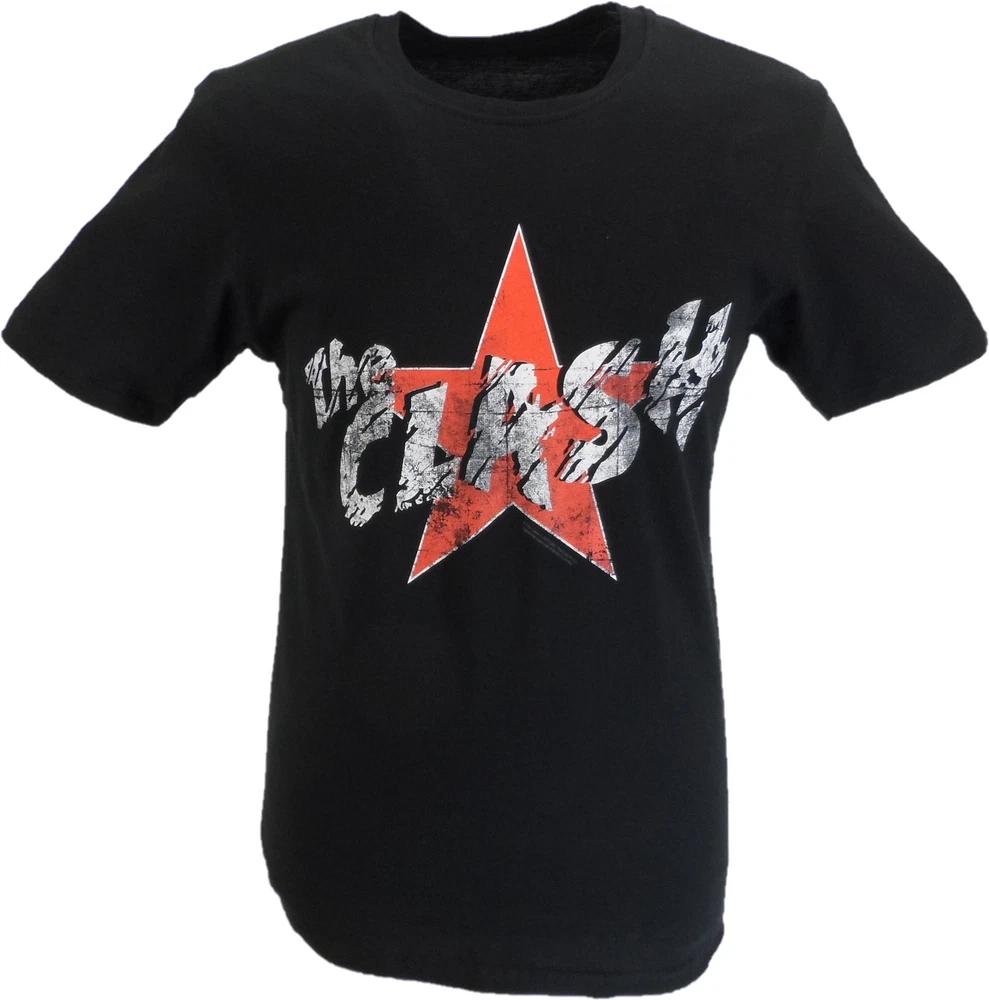 Unisexs Black Official The Clash Star Logo T Shirt S