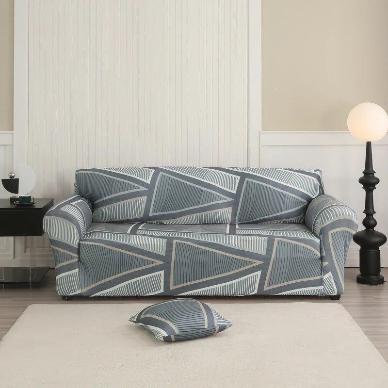Geometric Sofa Slipcovers Elastic Sofa Cover for Living Room Sectional Corner L-shape Chair Protector Couch Cover 1/2/3/4 Seater