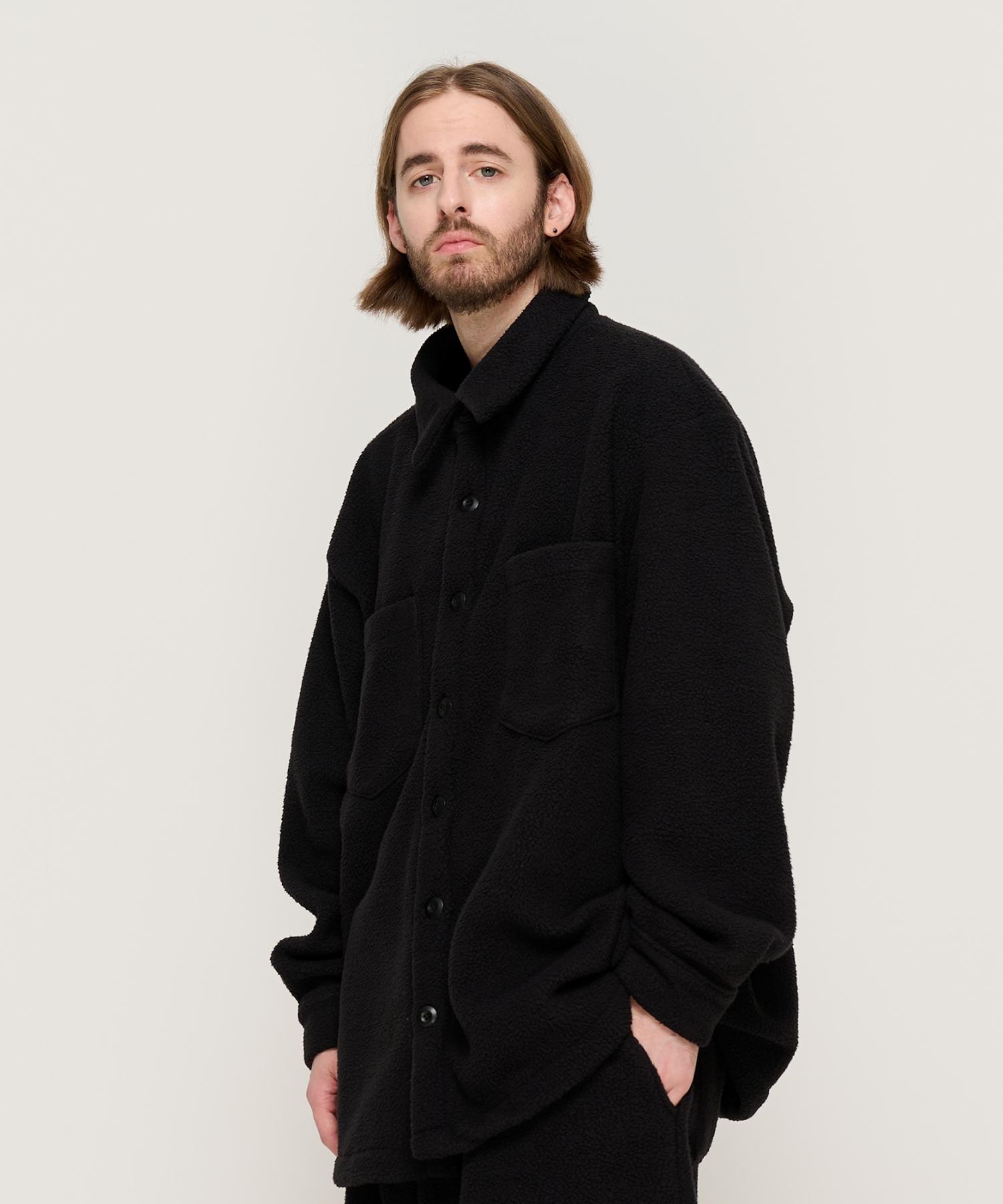 Cargo Bros Teddy Overfleece Shirt (Black) Free