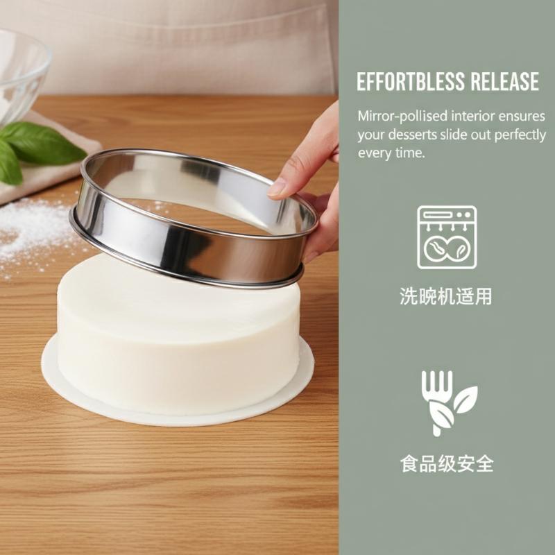 Hot Muffin Tart Rings Double Rolled Tart Ring Stainless Steel Muffin Rings Metal Round Ring Mold For Food Making Bakeware