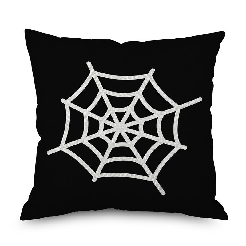 Halloween Linen Pillowcase Pumpkin Plaid Pillow Case for Bedroom Room Aesthetics Pillow Cover Luxury Designer Cushion Cover