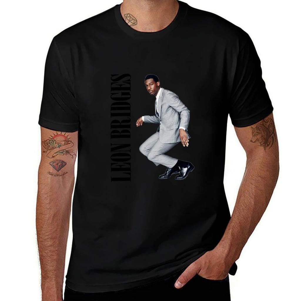 Hits Leon Bridges Live 2016 Estr02 Tshirt Work Duty Casual Tshirt