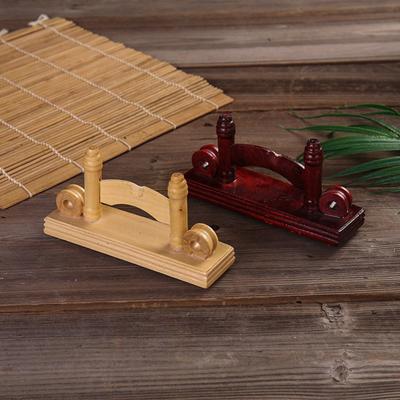 Retro Tarzı Katlanır Fan Standı Pürüzsüz Kenar Yüksek Stabilite Ahşap Fan Çerçevesi Tabanı Ekran Aracı Masaüstü Dekorasyon