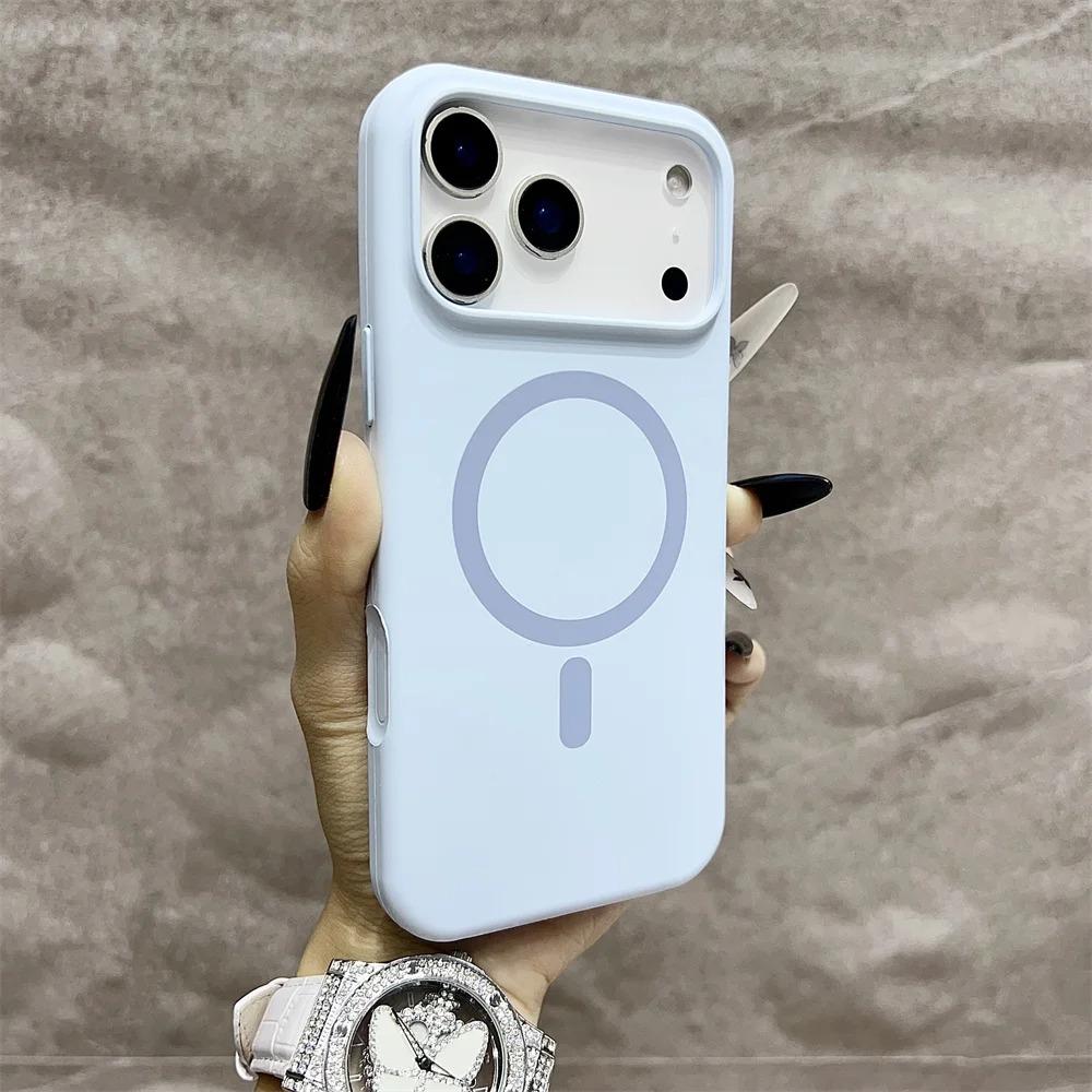 Magnetic Case For iPhone 17 15 14 16 13 Pro Max Liquid Silicone Cases For iPhone17 16 Pro Max For Magsafe Wireless Charge Cover