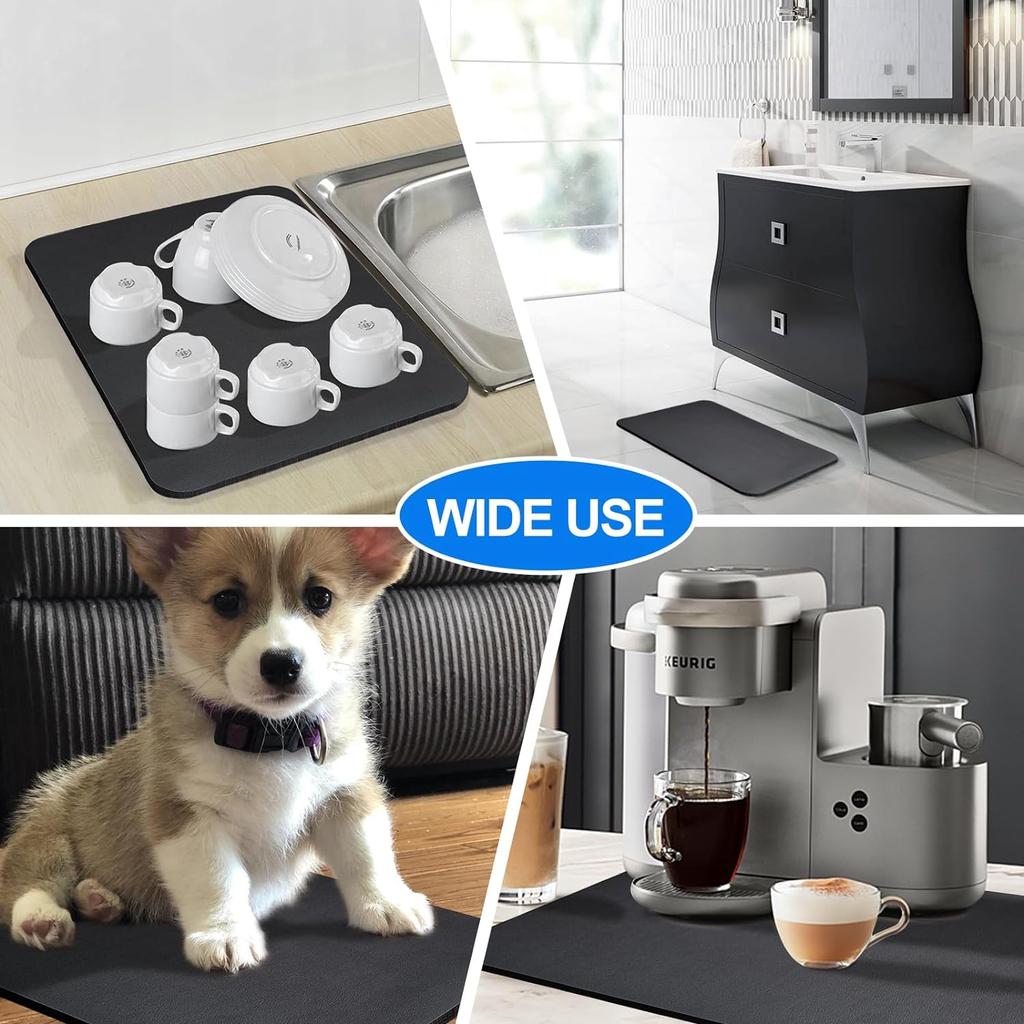 Large Kitchen Super Absorbent Mat Coffee Dish Draining Mat Drying Mat Quick Dry Bathroom Drain Pad Kitchen Faucet Placemat