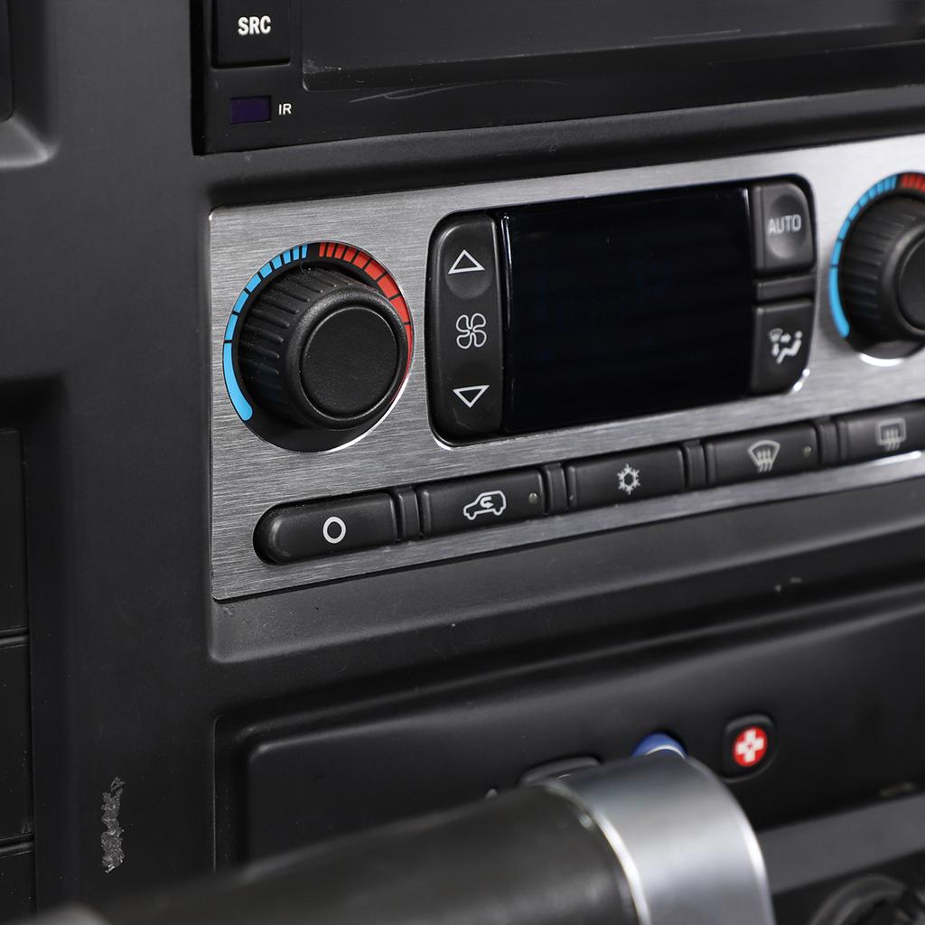 Pro Hummer H2 2003-2009 Hliníková slitina Stříbrná Auto Auto Klimatizace Ovládací tlačítko Panel Obložení Kryt auto