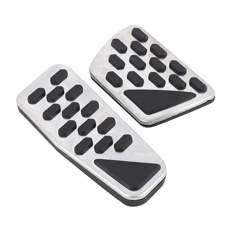 Gas And Brake Pedal Cover Auto Stainless Steel Foot Pedal Pad Kit For 2018- Jeep Wrangler Jl Models, 2 Pcs