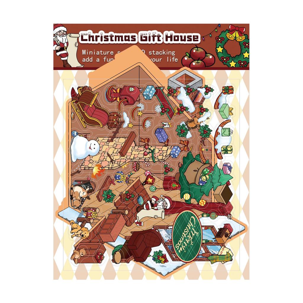 Miniature World Christmas 3D Scene Stickers – Fun, Decompressive Christmas Gift