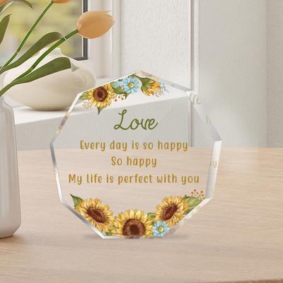 Girasole Acrilico a Nove Lati San Valentino Souvenir Decorazione per la Casa Ornamento Regalo