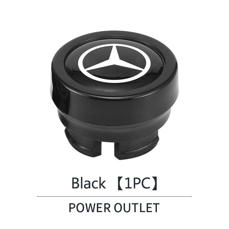 For Mercedes Benz Car Cigarette Lighter Plug Cover Decoration DustProof Cap For Mercedes Benz AMG GLE CLS GLC CLA GLA GLK W205 C300 W203 Sticker