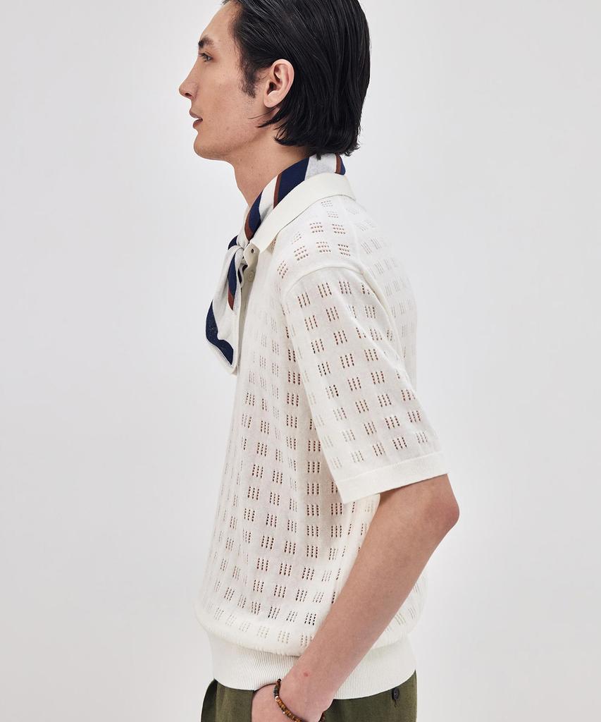 THEKNITCOMPANY Orea Scali Polo Shirt - Lucent White