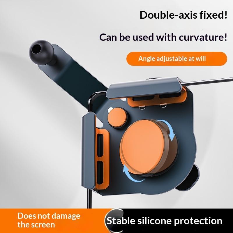 Aluminum Alloy Car Phone Mount Adjustable Multi-Angle Clasp Universal Phone Holder for Car Windshield Dashboard