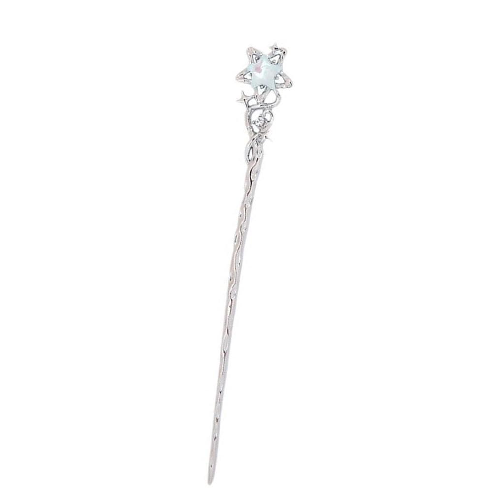 Elegant Star Hair Stick with Moonstone Filigree Buyao for Women Girl Buyao for Traditional Headpieces Hair Jewelry