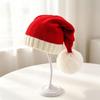 Family Matching Christmas Santa Hats Soft Plush Fluffy White Pom Pom Perfect For Holiday Parties Family Photoshoots